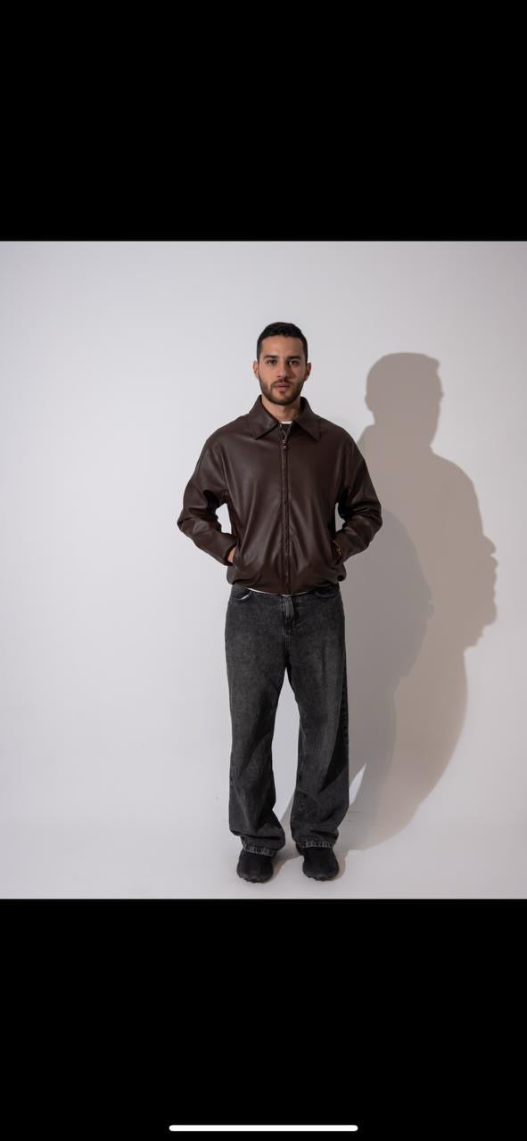BROWN VNTG LEATHER JACKET