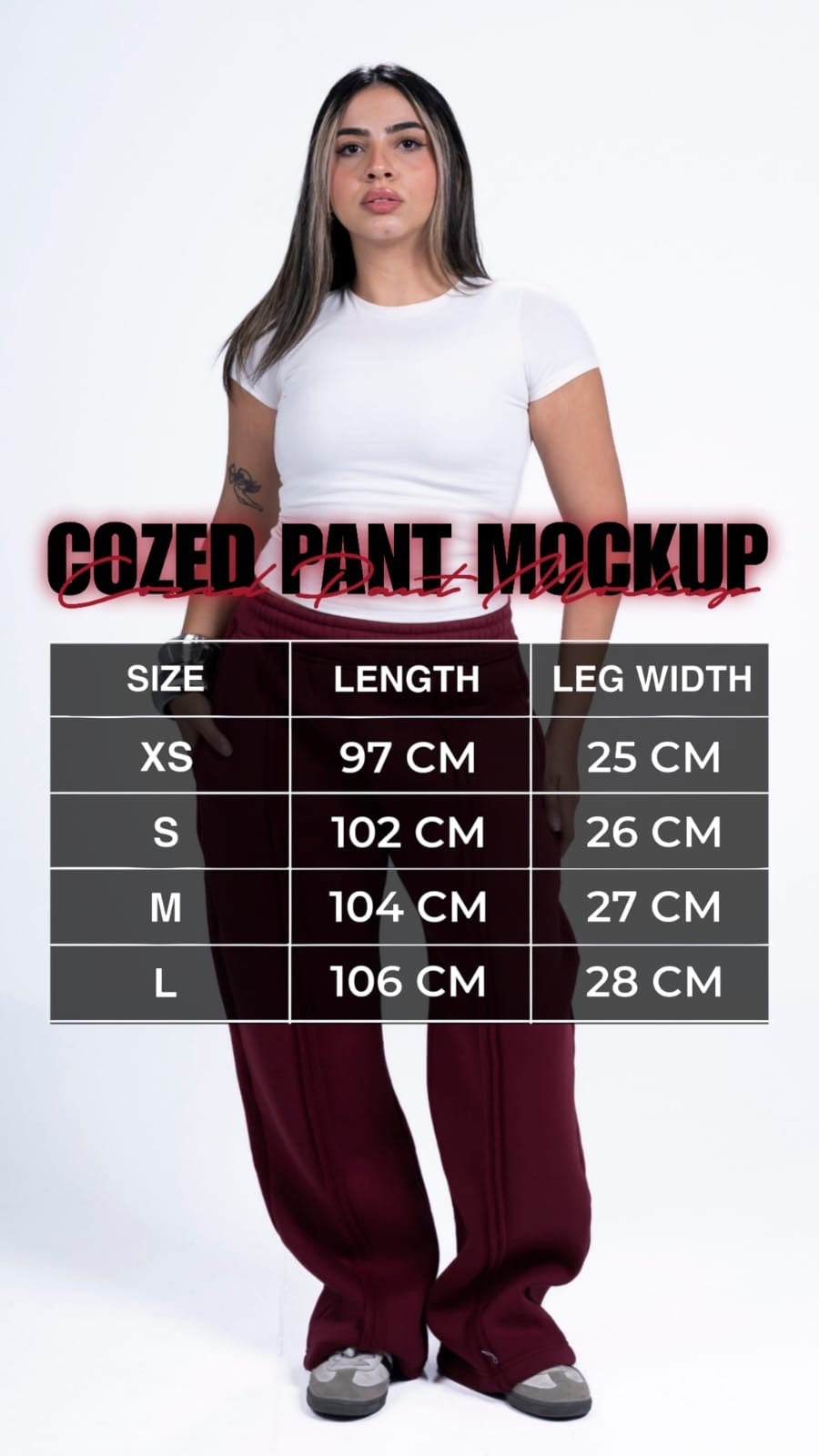 COZED BURGUNDY BASIC SWEATPANTS
