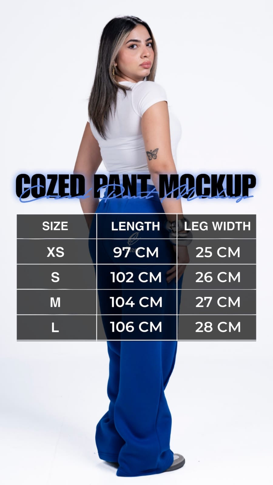 COZED BLUE BASIC SWEATPANTS