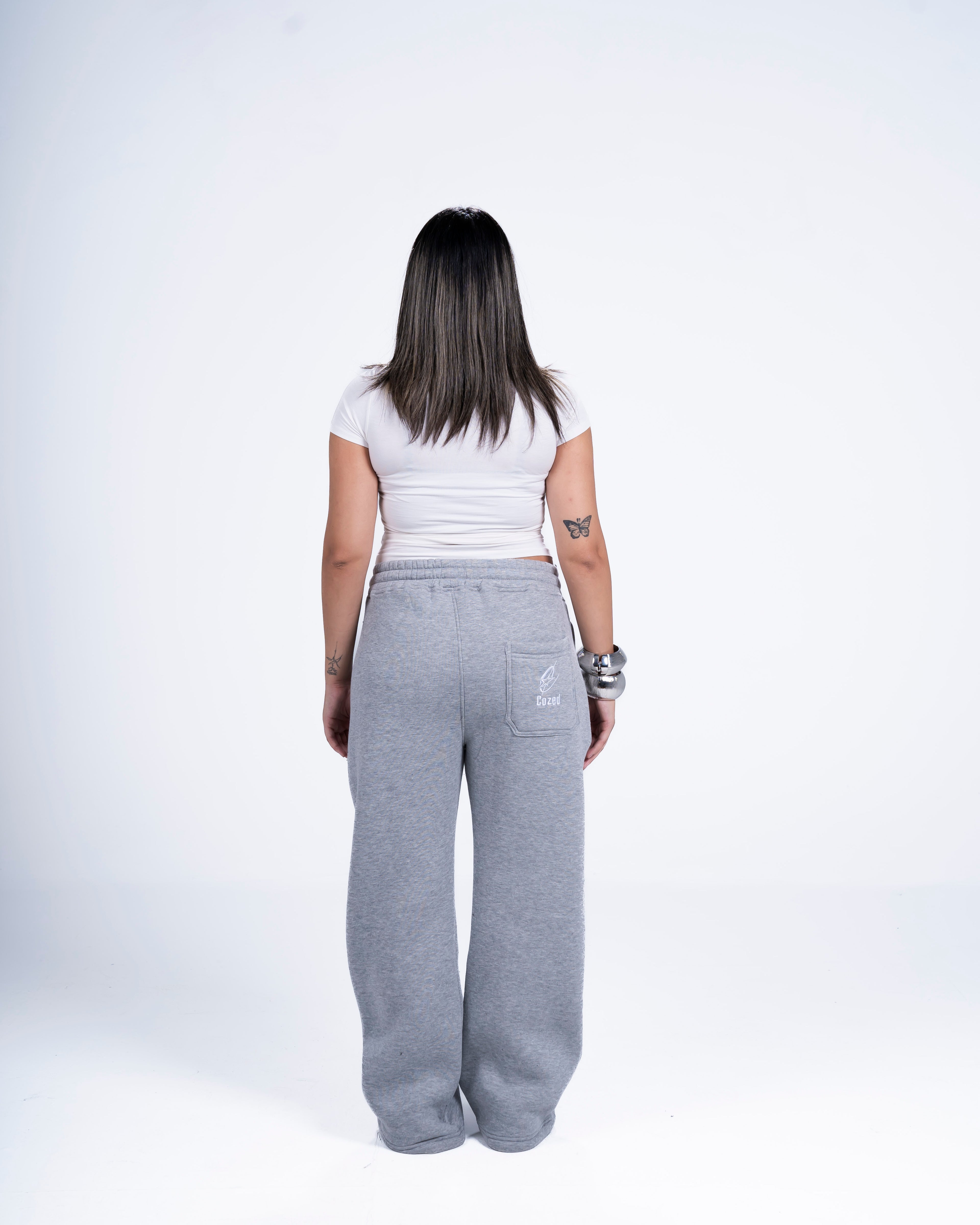 COZED GRAY BASIC SWEATPANTS