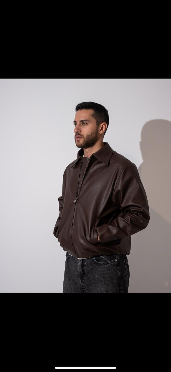 BROWN VNTG LEATHER JACKET