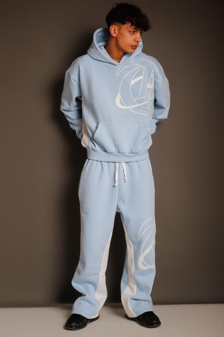 Baby blue cursed hoodie