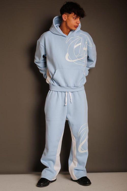 Baby blue cursed hoodie