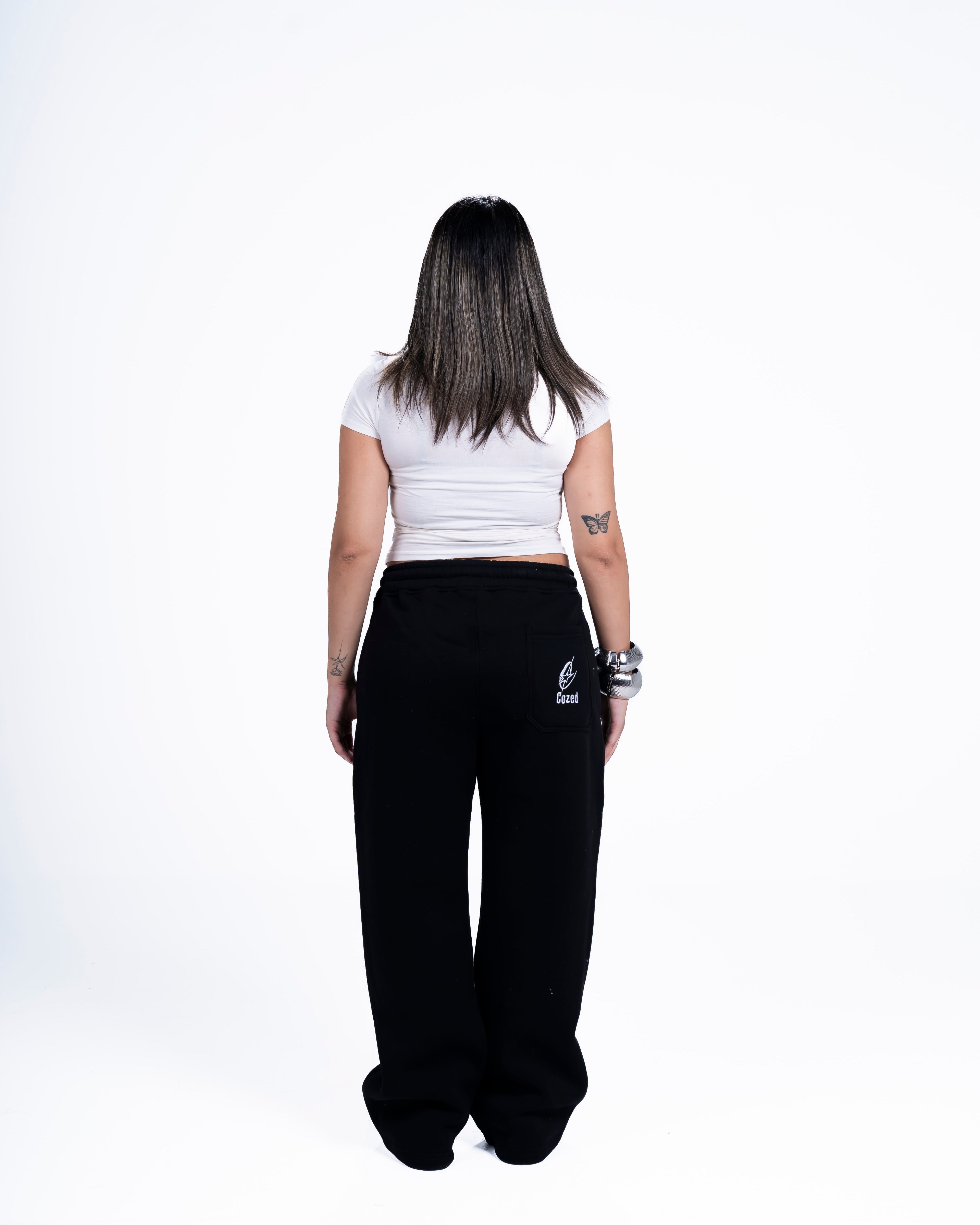 COZED BLACK BASIC SWEATPANTS