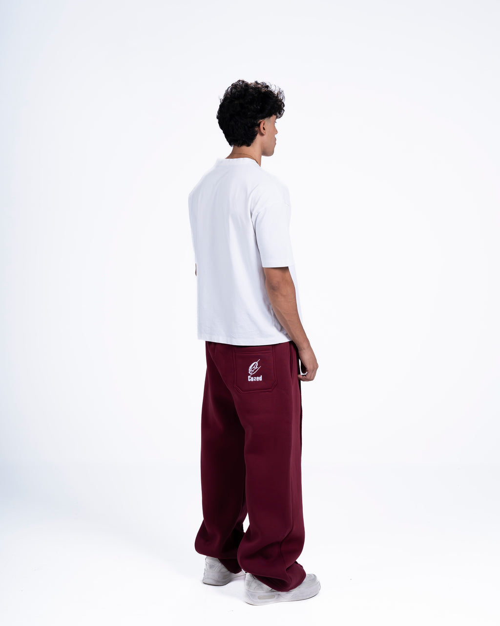 COZED BURGUNDY BASIC SWEATPANTS